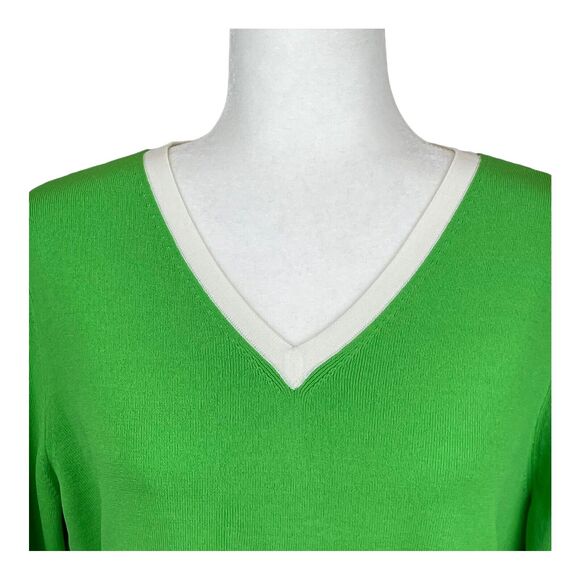 VTG Pendleton Womens Sweater Hong Kong Stretch Knit Sweater Top Green Large - Picture 2 of 11
